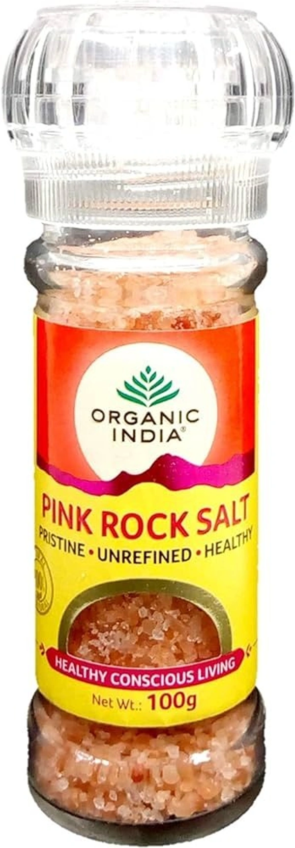 Organic India Organic Pink Rock Salt Sendha Namak, 100g - 100g