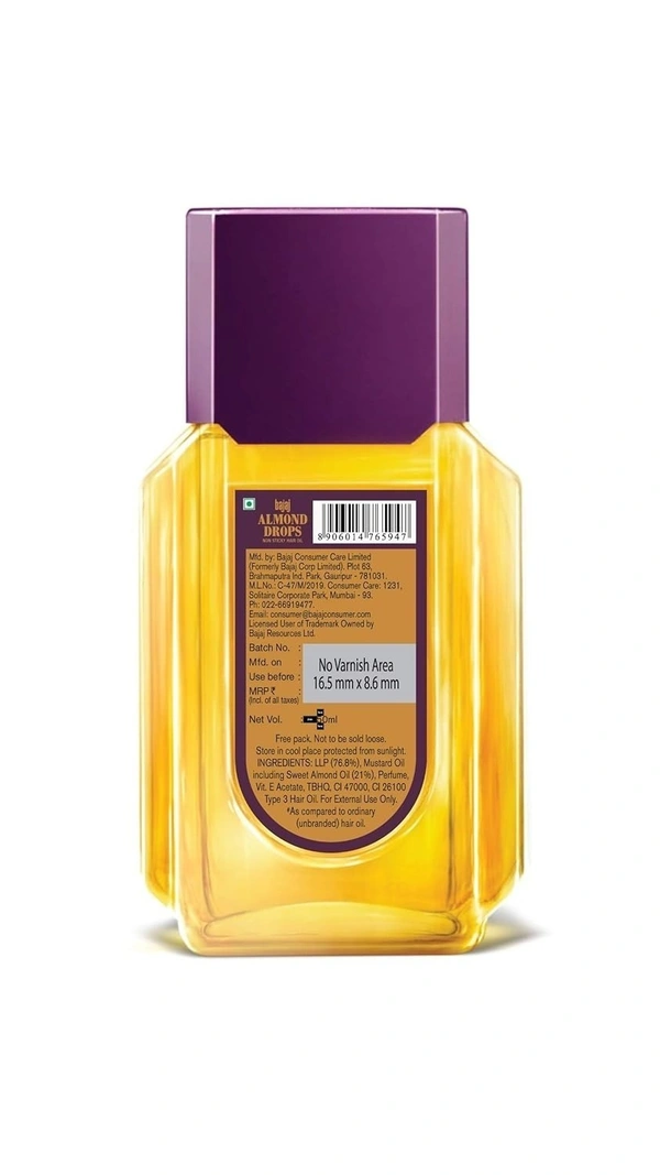 Bajaj Almond Drops Non Sticky Hair Oil, 50 ml - 50 ml
