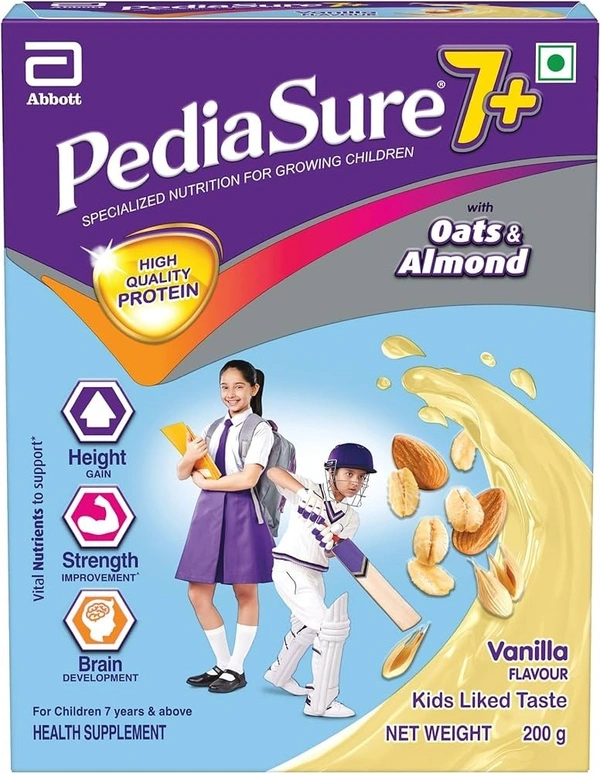 Pediasure 7+ Specialized Nutrition Drink Powder for Growing Children Vanilla Flavour, 400g - 400g