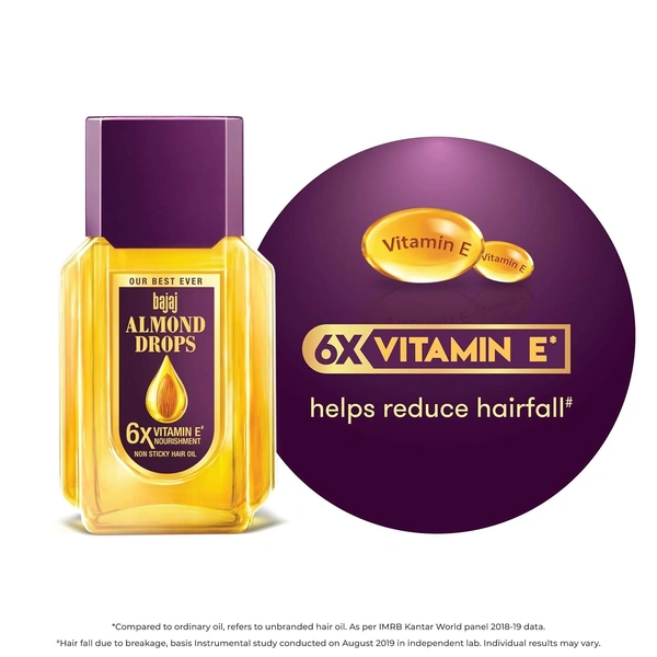 Bajaj Almond Drops Non Sticky Hair Oil, 50 ml - 50 ml