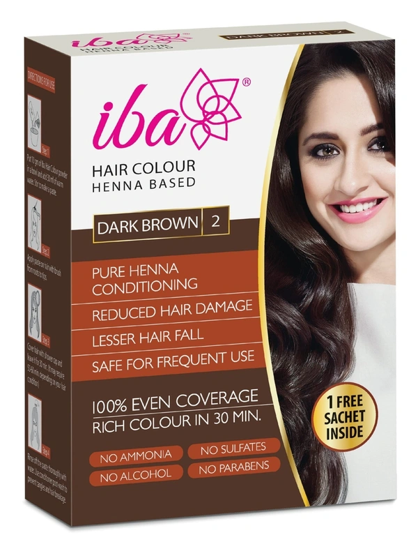 Iba Halal Care Hair Colour Dark Brown, 70g - 70g