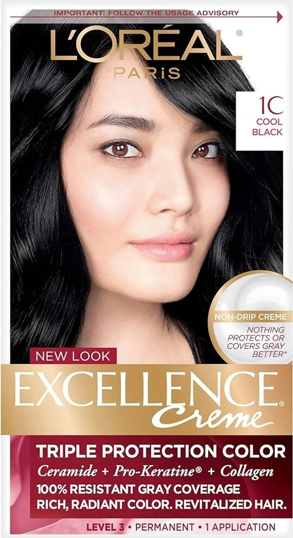 Loreal L'Oreal Excellence Hair Colour Black, 1 pack - 1 pack