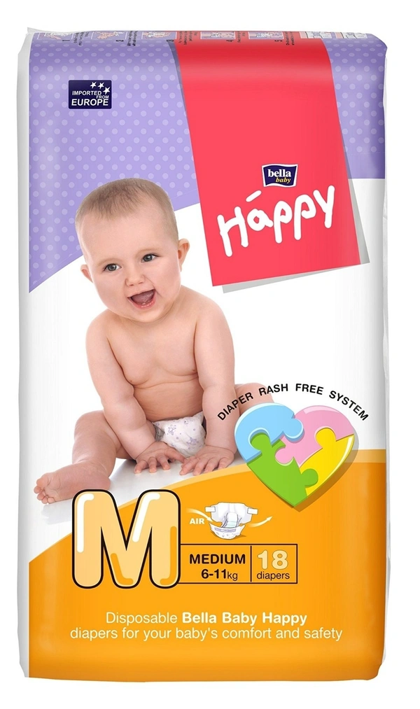 Bella Baby Medium 18 Daipers, 1pcs - 1pcs