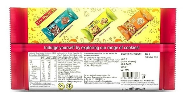 Unibic Biscuits Fruit& Nut Cookies Delight, 500g - 500g