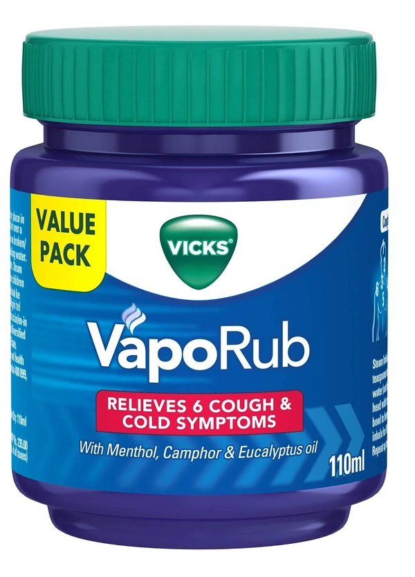 Vicks Vaporub Relieves 6 Cold Sympoms, 110 ml - 110 ml