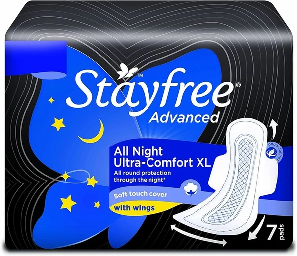 StayFree Stayfree All Night Ultracomfort With Wings XL, 7 Nos - 7 Nos