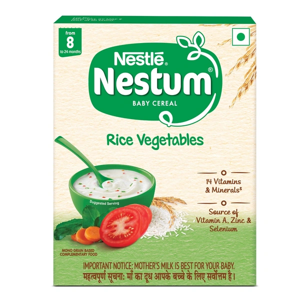 Nestle Nestum Infant Cereal Stage-2 (8 Months-12 Months) Rice Vegetable - 300 g - 300g