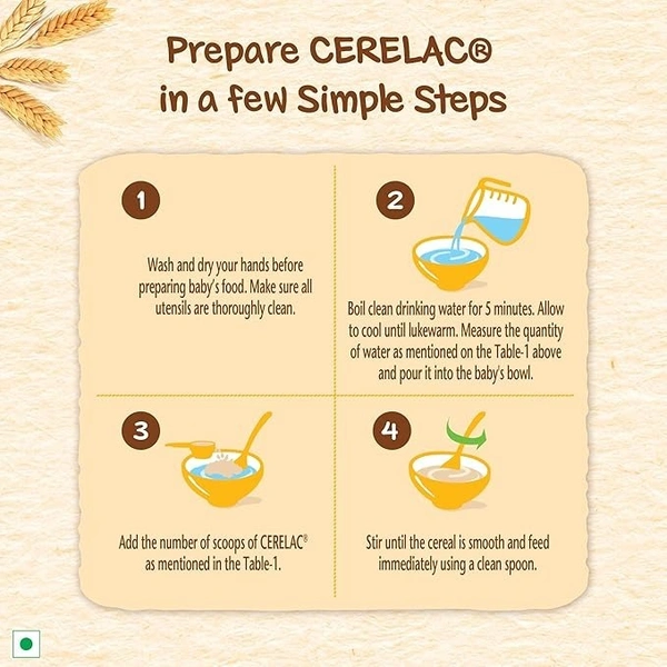 Cerelac Nestle Cerelac Baby Cereal With Milk Wheat Apple Carrot From 6 To 12 Months, 300g - 300g