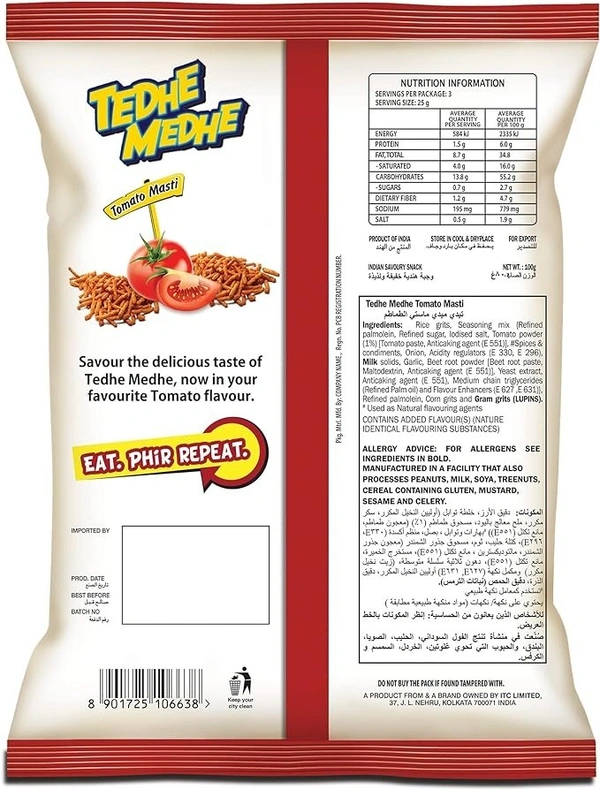 Bingo Tedhe Medhe Tomato Masti, 45g