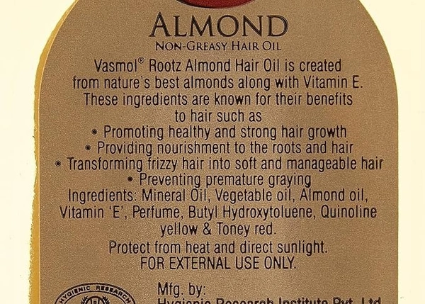 Vasmol Rootz Almond Hair Oil, 100 ml - 100 ml