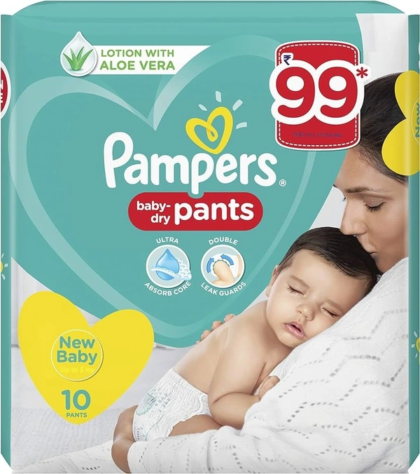 Pampers Baby Dry Pants New Born Size, 10 Pants - 1 pack