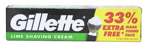 Gillette Shaving Cream Lime 33% Extra, 93g - 93g