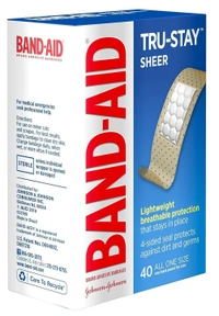 Band-Aid Brand Tru-Stay Sheer Strips Adhesive Bandages for First Aid and Wound Care, All One Size, 40 ct - 30 Pcs