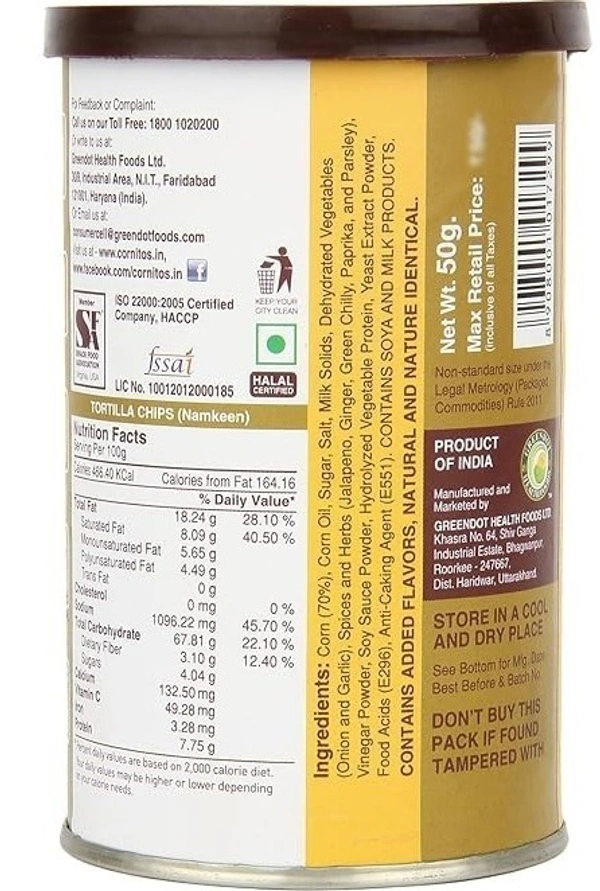 Cornitos Round Can Jalapeno, 50g - 50g