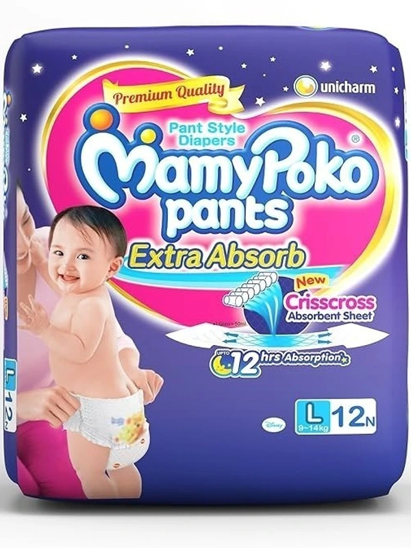 Mamy Poko MamyPoko Pants Extra Absorb Large, 12 pants