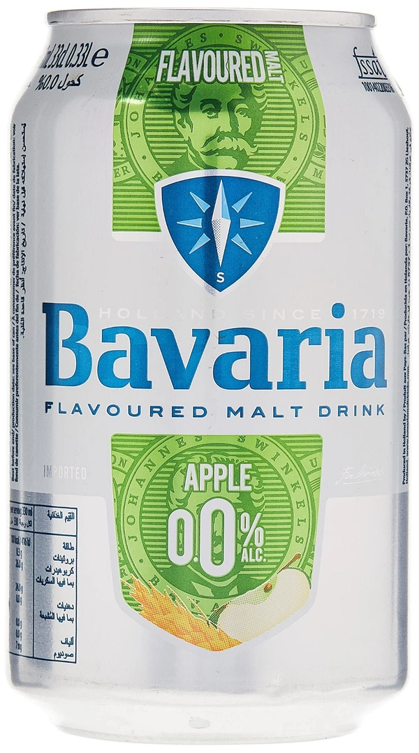 Bavaria non alcoholic drink apple can, 330 ml - 330ml