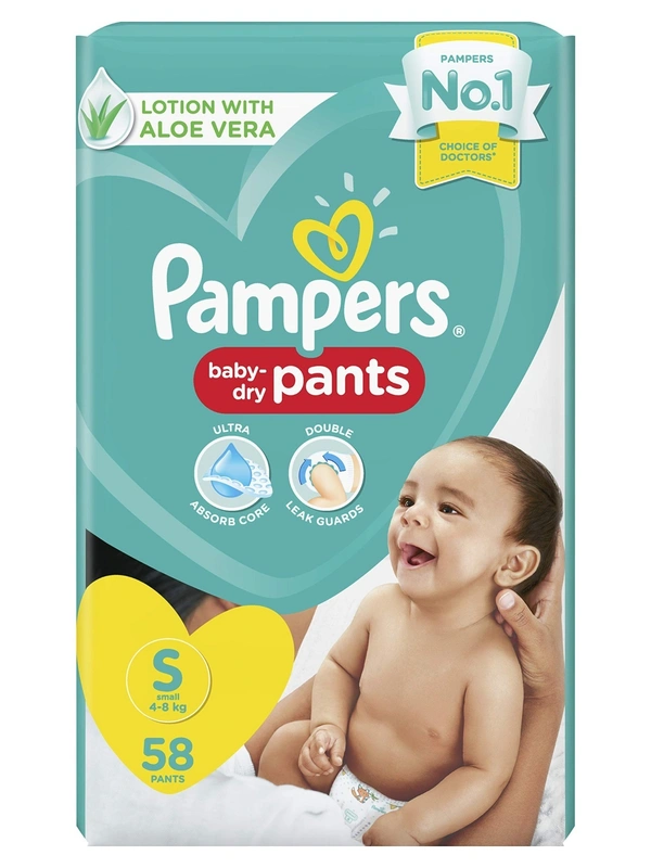 Pampers Baby Dry Pants Small (58 Pants), 58 pants