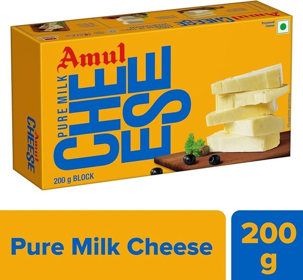 Amul Cheese Processed Block - 200g - 200g