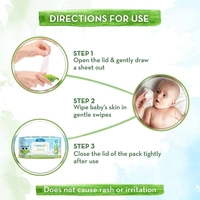 Mamaearth Oraganic Bamboo Based Wipes, 15 pcs