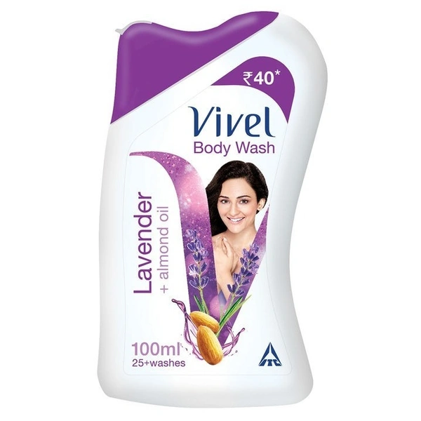 Vivel Body Wash Lavende + Almond Oil, 100ml - 100ml