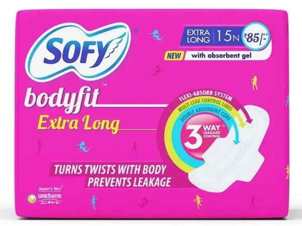 Sofy Bodyfit Extra Long Flexi Absorb System, 15 pads - 15 pads