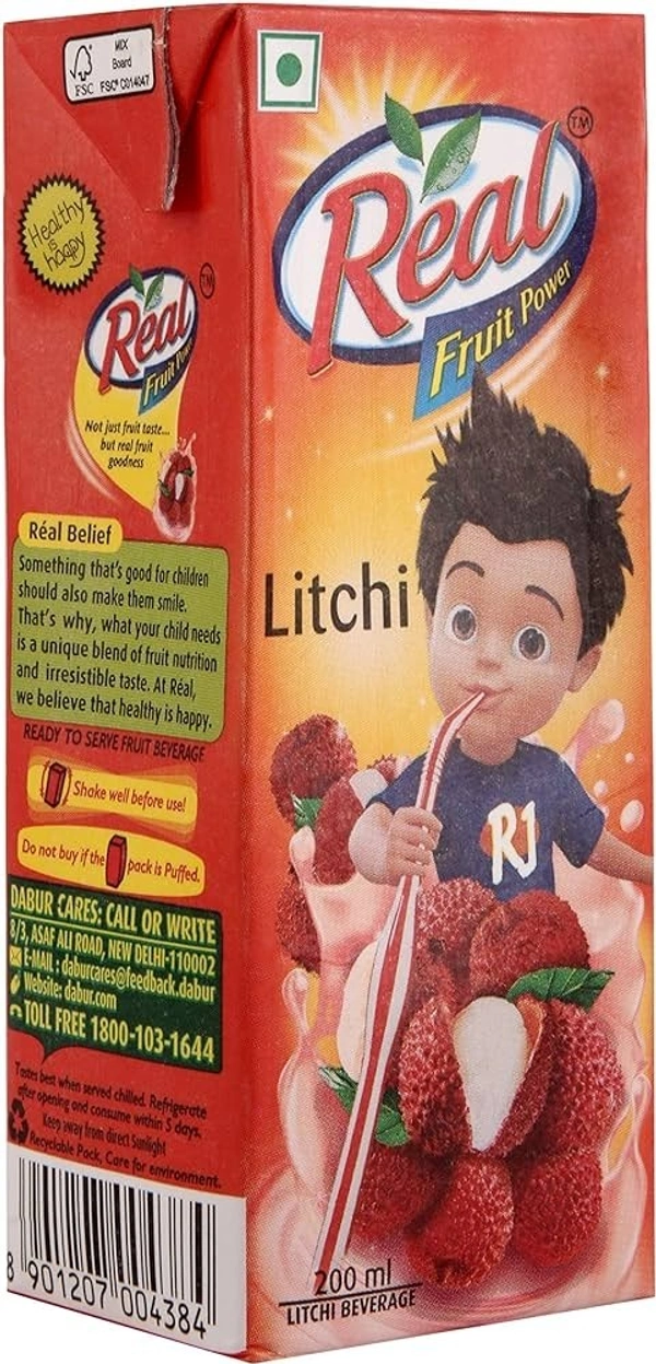 Real Fruit Juice, Litchi, 200ml - 200ml