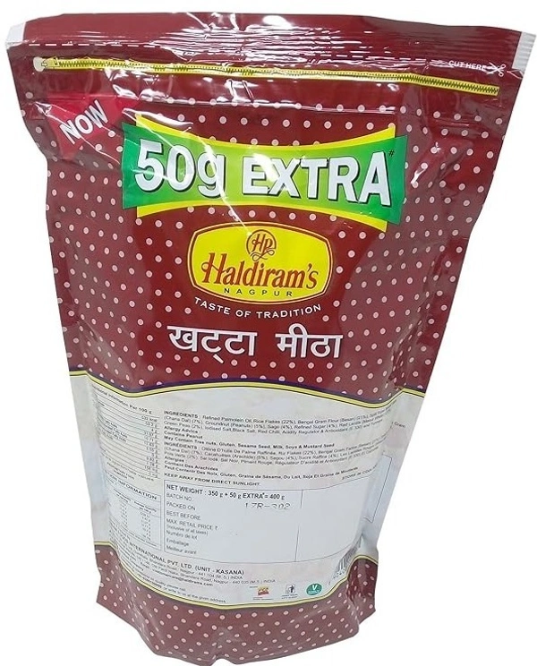 Haldiram's Indian Snacks Khatta Meetha, 400g - 400g