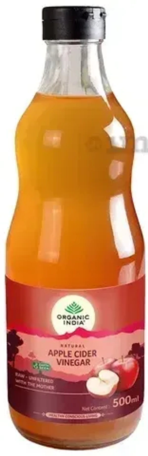 Organic India Natural Apple Cider Vinegar, 500 ml - 500 ml