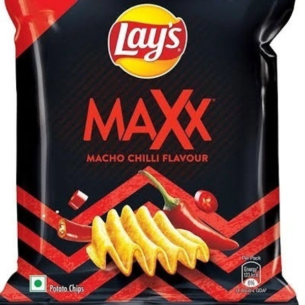 Lay's Maxx Macho Chilli Flavour, 22.5g - 22.5g