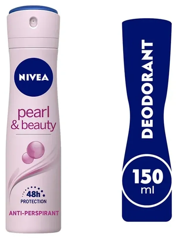 Nivea Pearl & Beauty, Antiperspirant for Women Pearl Extracts Spray, 150ml - 150ml
