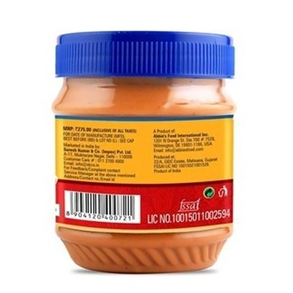 Abbies Peanut Butter Crunchy, 340g - 340g