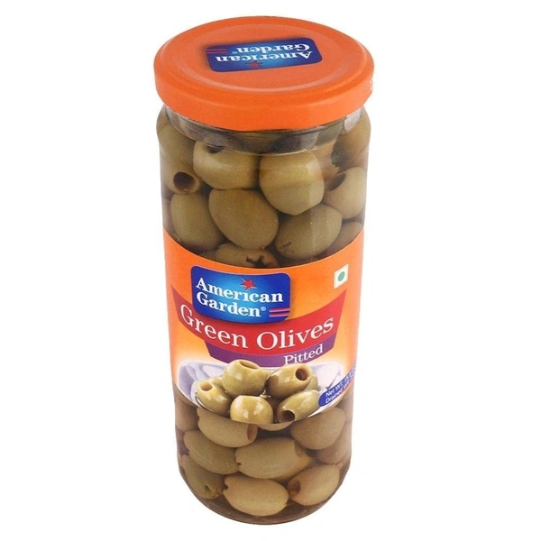 American Garden Green Olives Pitted, 450g