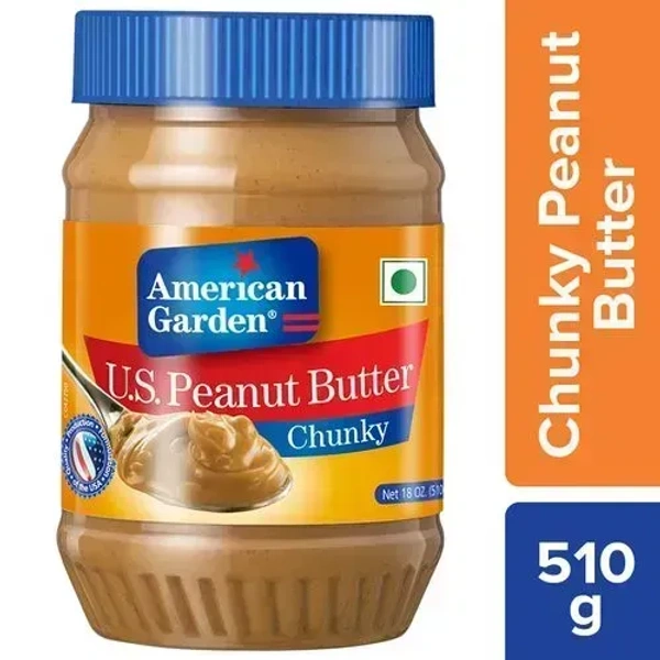 American Garden U.S. Peanut Butter Chunky, 510g - 510g