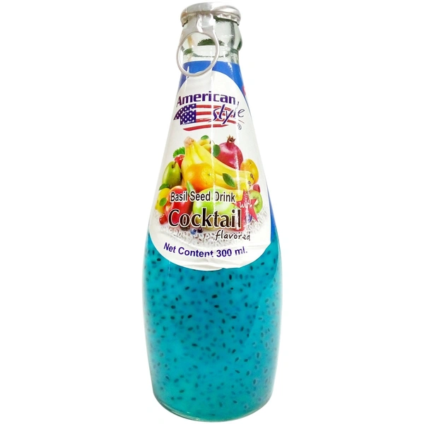 American Garden American Style Basil Seed Drink With Cocktail Flavoured, 300 ml - 300 ml