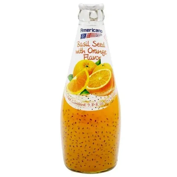 Americano Basil Seed Drinks - Orange, 290 ml