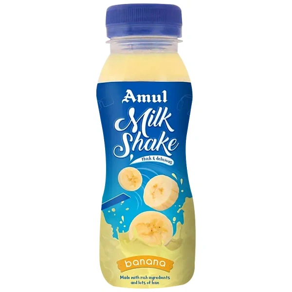 Amul Milk Shake Banana, 200ml Pet Bottle - 200ml