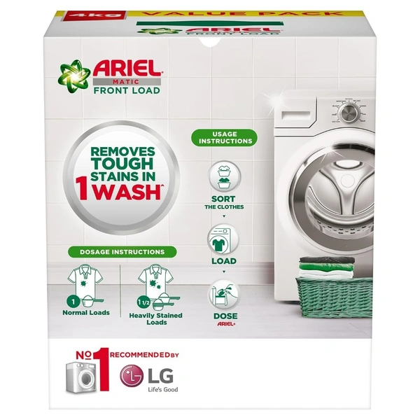Ariel Matic Front Load Detergent Washing Powder (3+1 kg), 4 kg - 4 kg