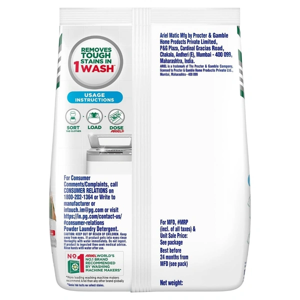 Ariel Matic Top Load Detergent Washing Powder Pouch, 1 kg - 1 Kg
