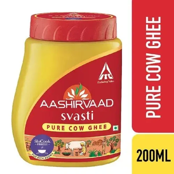 Aashirvaad Svasti Pure Cow Ghee, 200ml Jar - 200ml