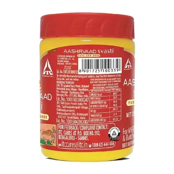 Aashirvaad Svasti Pure Cow Ghee, 200ml Jar - 200ml