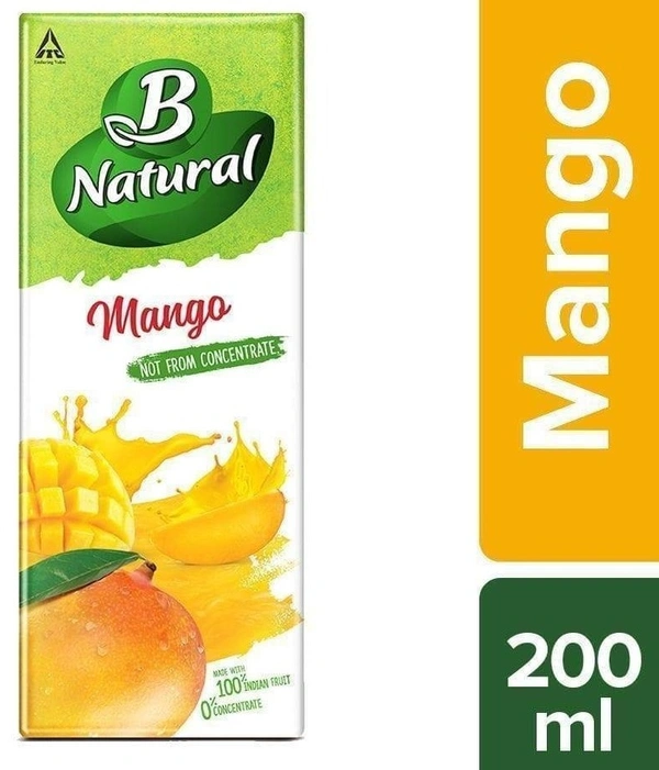B Natural Juice - Mango 200 ml Carton - 200ml