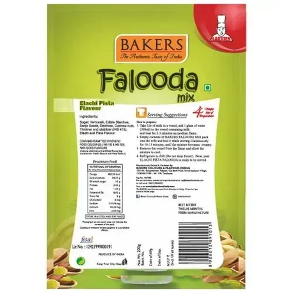 Bakers Falooda Mix Ellachi Pista Flavour, 200g - 200g
