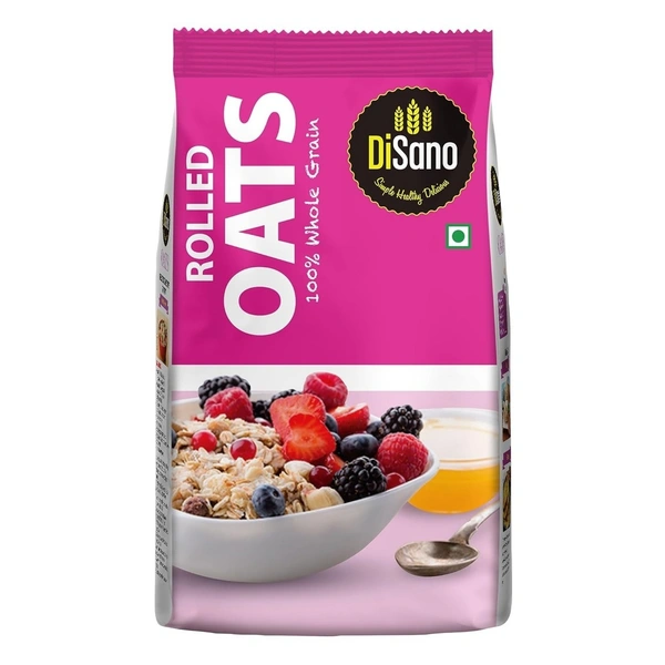 Disano Oats Whole Grain High in Fibre Protein& iron Pouch, 1 kg - 1 Kg