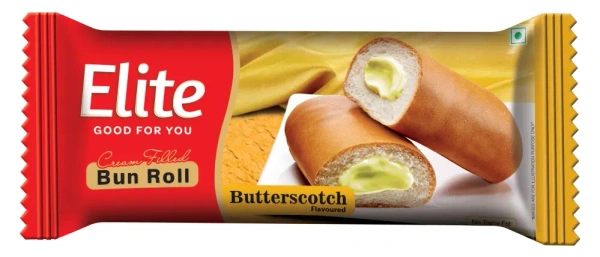 Elite Cream Filled Bun Roll Butterscotch, 55g - 55g