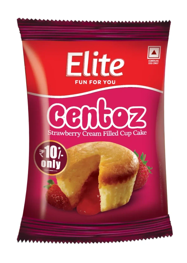 Elite Centoz Strawberry Cream Filled Cup Cake - 30g - 30g
