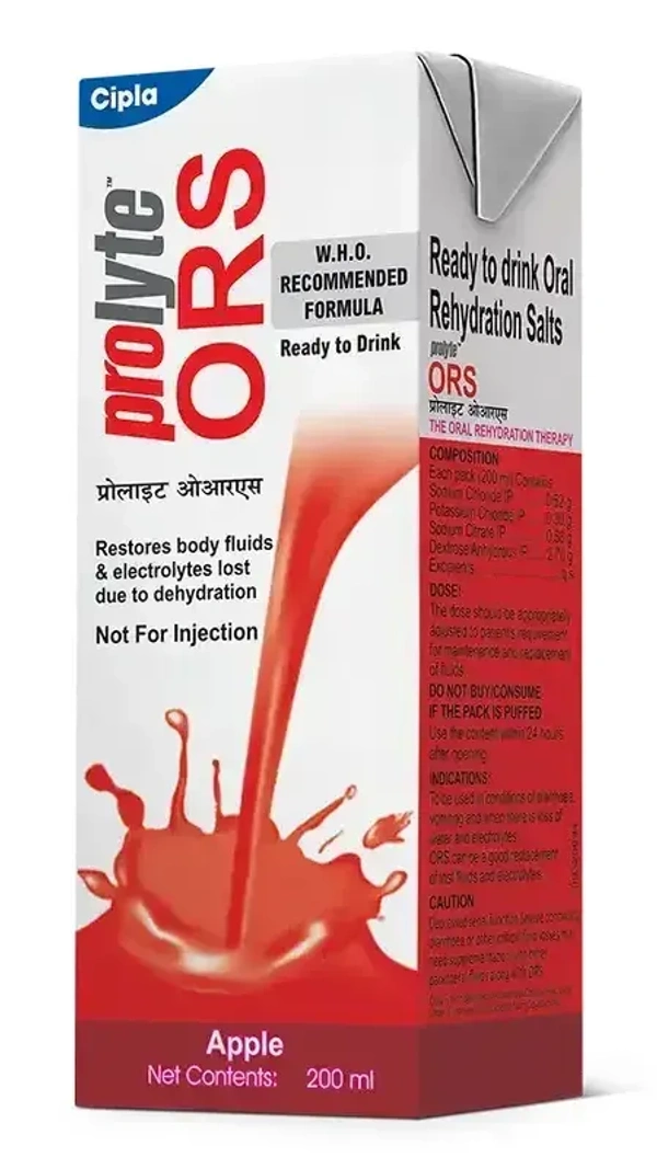 Prolyte ORS Apple Flavour Energy Drink, 200ml - 200ml