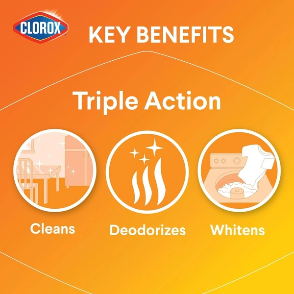 Clorox Bleach Lemon Triple Action, 1 ltr - 1 Ltr