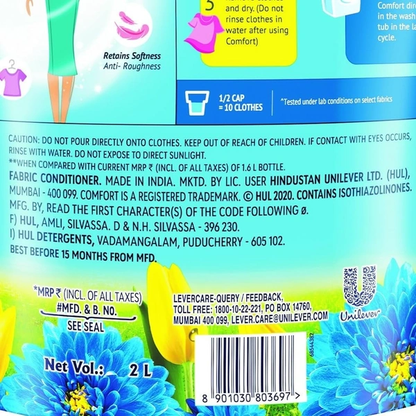 Comfort Fabric Conditioner Morning Fresh, 2 ltr - 2 ltr