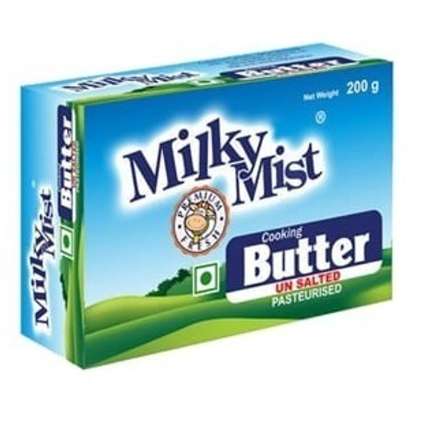 Milky Mist Butter Unsalted Pasturized Carton, 200g - 200g