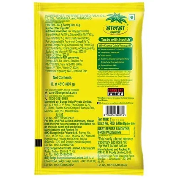 Dalda Vanaspati Ghee, 1 Ltr - 1Ltr